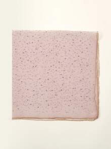 1 件新款时尚流行刺绣围巾，女士日常佩戴围巾 - 淡紫色 - 查看 4