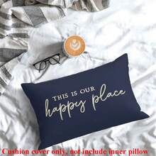 1 pieza/2 piezas Funda de cojín decorativa navideña, adecuada para sala de estar y dormitorio, decoración navideña, regalo de Navidad, adorno navideño, 50x30 cm, no incluye relleno de cojín