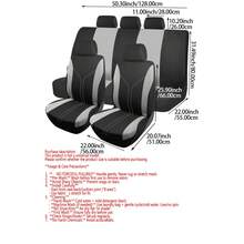 Car Seat Covers Set Polyester Fabric Airbag Compatible Universal Fit Auto Accessories For Women New Design - one-size - View 2