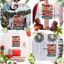 Christmas Hanging Arrow Signs Wooden Christmas Decorations Christmas Plaques Winter Christmas Door Decorations Country Christmas Farmhouse Home Decorations Holiday Wall Decorations Suitable For Door Porches Indoor Outdoor