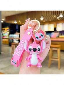 New Cartoon Anime Character Stitch Lilo Keychain Bag Pendant Car Decoration Key Accessories Toy Party Gift(Some Parts May Be Random)