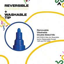 Marcador acrílico de combinación blanco y negro UNI para carteles POP, grafitis/anuncios, suministros de arte PC-1M, 3M, 5M