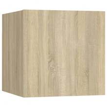 Set di mobili TV Larryhot da 6 pezzi in legno ingegnerizzato di quercia Sonoma, resistente, facile da montare, ottimo per l'arredamento della casa - Castano - Visualizzare 5
