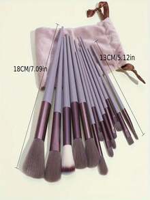 13 قطعة مجموعة فرش مكياج احترافية، طقم سفر محمول، يشمل فرشاة أحمر الخدود، فرشاة أساس المكياج، فرشاة ظلال العيون، فرشاة البودرة، فرشاة الحواجب، شعيرات نايلون، مقابض من ABS، مثالية للمبتدئين وعشاق المكياج، خاصة مناسبة للسفر، هدية مثالية لعيد الميلاد أو عيد الحب - متعدد الألوان - مشاهدة 8