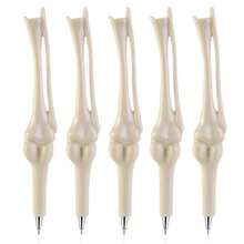 5/10pcs Bone Ballpoint Pen Creative Novelty Pens Black Ink For Halloween Artist Nurse School Office Party