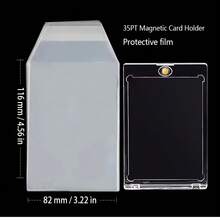 Vorinclex 5pcs 35PT Magnetic Card Holders ,ZAcrylic Clear Card Sleeves Frame ,Transparent Card Collection Sleeves Protector For PTCG/MGT ,One Touch Card Holder For Trading Basketball Sports Cards, Card Top Loader ,Hard Card Sleeve,Display Rack / Showcase/Acrylic Stand/Display Stand
