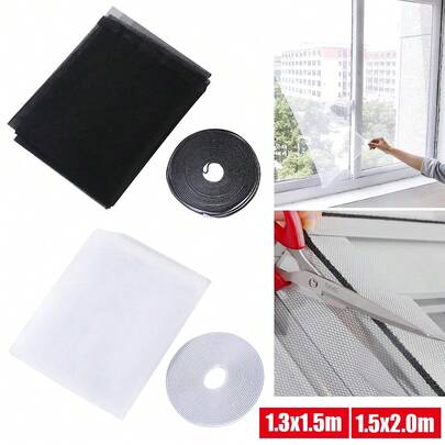 2 Pcs Insect Fly Mosquito Cover Screen Window Netting Mesh Kit Wasp Net Curtain Bug