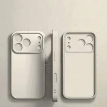 VRNOEI 新款镜头保护手机壳，兼容 16/15/11/14/13/12/17 Pro Max，兼容 17 Air/16/14/15 Plus，防震后盖 - 米色 - 查看 19