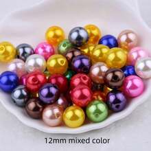 100/300/1000pcs ABS Faux Pearl Straight Hole Beads, Mixed Colors, 4/6/8/10mm, For Making Bracelets, Earrings, Necklaces DIY - Multicolor - View 9