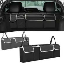 Organizador de maletero de coche SUV, bolsa de almacenamiento para asiento trasero, organizador colgante para camión SUV MPV con múltiples bolsillos, organizador duradero para asiento trasero - 1 pieza - Ver 1