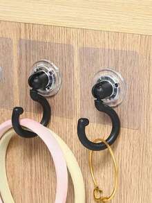 1pc 360° Rotating Self-Adhesive Ceiling Hook - Heavy Duty Capacity, No Drilling Installation, Multi-Purpose Wall Mounted Hook For Wind Chimes, Hanging Plants, Lighting, Home Decor, Tent Net, Mosquito Net And Home Organization