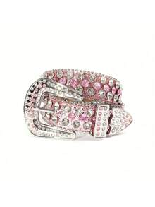 Children's Diamond Embellished Belt, Fashionable Streetwear Style, Rhinestone Decorated Belt For Boys And Girls - A - View 31