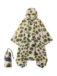 3-In-1 Multifunctional Hooded Rain Poncho For Adults With Neckline Buttons, Portable Raincoat With Pockets, Lightweight Rain Jacket For Women And Men Outdoor Activities