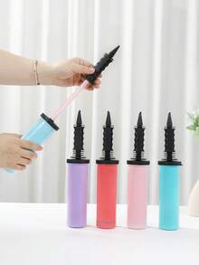 1pc Random Color Balloon Pump, Plastic Manual Balloon Inflator, Balloon Accessory, For Party,Christmas
