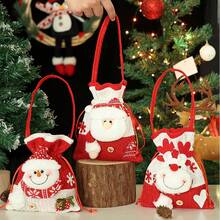 Sacs cadeaux de Noël, sacs cadeaux du Père Noël, sacs à main bonhomme de neige de Noël, sacs cadeaux de pomme du réveillon de Noël, sacs d'emballage de fruits de Noël, sacs cadeaux de bonbons, sacs souvenirs décoratifs