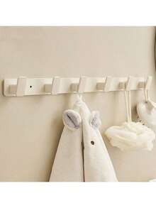 Perchero, Perchero de 5 ganchos de aluminio, Ganchos de almacenamiento montados en la pared, Ganchos para abrigos/llaves rústicos para baños, cocinas y entradas, Adecuado para baños, cocinas, dormitorios, pasillos - No se requiere cableado, Material resistente a la humedad, Toallero