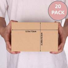 20 scatole di cartone, dimensione grande 33x21.5x19 cm, dimensione piccola 28x16.5x15 cm, scatole di spedizione in carta kraft ondulata, scatole per confezioni regalo a sorpresa, per uso personale e per piccole imprese, colore marrone - Castano - Visualizzare 11