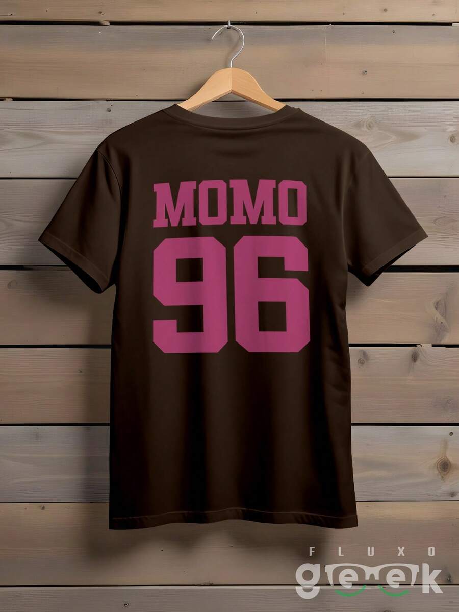 Camisa Camiseta Twice Kpop Momo 96 Personalizada Ref 1663 FLUXOGEEK - Marrom - Visão 1