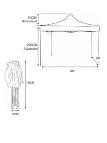 Carpa Toldo Plegable 3x3 Impermeable Y Reforzado  Color Azul, rojo o blanco - Azul - Ver 7