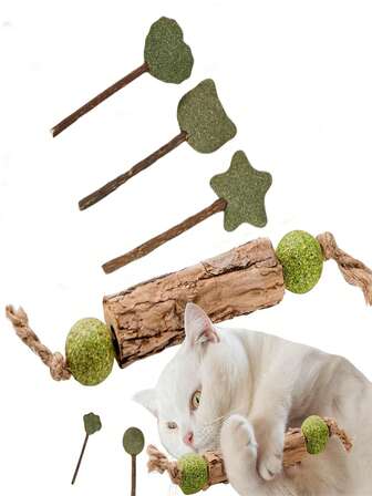 1/10 Set Of Catnip Teasing Sticks, Cat Tooth Cleaning And Grinding Sticks, Durable And Bite Proof Catnip Pet Toys, Interactive Indoor Cat Tooth Cleaning Toys In Various Styles And Shapes. Cats Love Healthy Chewing Toys