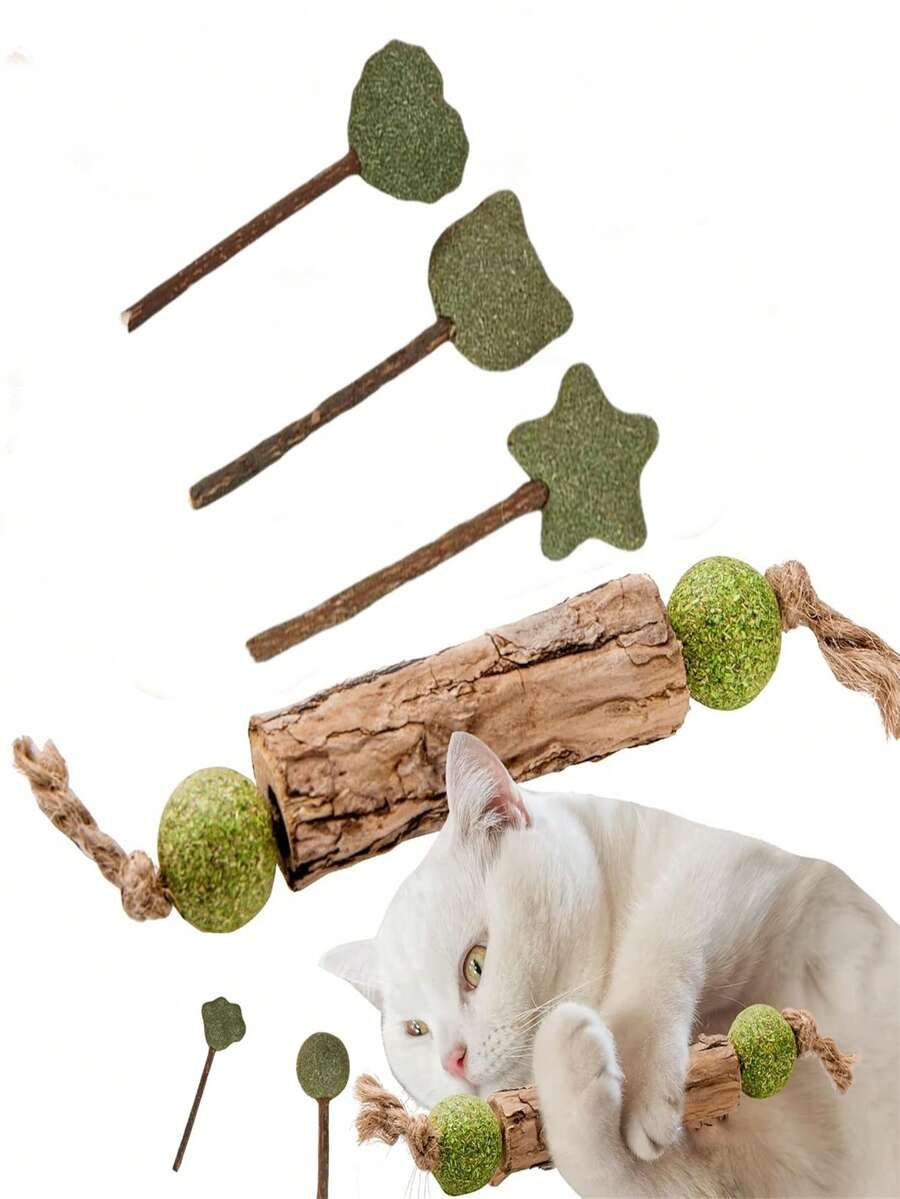 1/10-set kattmynte-retspinnar, tandrengörings- och malningspinnar för katter, hållbara och bettsäkra kattmynteleksaker, interaktiva tandrengöringsleksaker för inomhuskatter i olika stilar och former. Katter älskar hälsosamma tuggleksaker - Multifärgad - Visa 1