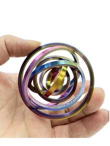 1pc 3D Fidget Ring Spinner Toy For Adults, Creative & Portable