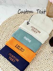 Personalized Embroidered Beanie Winter Hat | Beanies For Women | Unisex Beanie Hat | Custom Logo/Text Hats | Winter Beanies Warm Hats