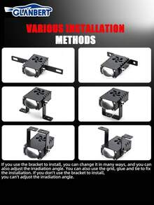 GLANBERT 超亮格栅灯，远近光一体式驾驶灯，迷你投影雾灯，适用于卡车/轿车/越野车/UTV/ATV/摩托车，白/黄工作雾灯