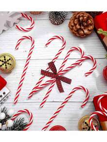 24/12 buc decorațiuni de Crăciun roșii și albe din bastoane de bomboane, bastoane de bomboane din plastic răsucite agățate decorațiuni pentru bradul de Crăciun, potrivite pentru decorarea casei de Crăciun de Anul Nou cadouri de petrecere, lungime 15 cm, ornamente suspendate pentru bradul de Crăciun, decorare de fundal pentru cameră, decorare de Crăciun pentru ferestre acadea din bastoane de bomboane