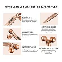 Rodillo masajeador facial 3D, masajeador corporal y facial, rodillo de masaje para tensar la piel de la cara, brazos, ojos, cintura, piernas, masajeador para mujeres - No requiere batería