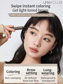 unny club 凝胶眉笔，眉毛睫毛膏，快速固定自然眉妆，具有护理效果，有色，丰盈，轻盈顺滑，持久，快干，防水防汗，眼妆 - S02深棕 - 查看 6