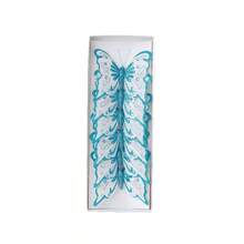 6Pcs Butterfly Christmas Tree Decorations Duckbill Clip Design Glittery Sequined Butterflies For Home Decor - Blue - View 6
