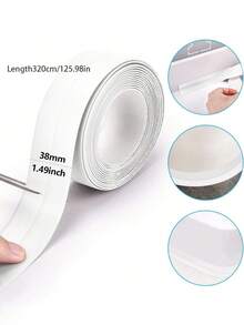 320CM PVC Waterproof Mold-Proof Sealing Tape, Self-Adhesive Caulking Tape For Kitchen & Bathroom Home Bathroom Decor Fall Decor Back To School