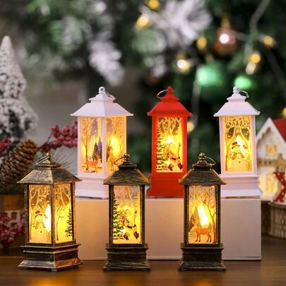 Enfeite de Natal decorativo com 12,5 cm de altura e luz LED quente, ideal para decoração de festas natalinas, pequeno presente de Natal, embalado individualmente para decoração de casa, decoração de Natal, decoração de quarto e decoração de inverno.