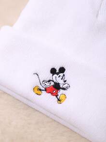 Disney 1顶官方授权米奇、米妮、唐老鸭刺绣针织帽，保暖防风，适合秋冬季节，轻便有弹性，女士款 - 彩色 - 查看 6