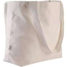 Cotton Canvas Multi Purpose Tote Grocery Bag Shopping Bag Beach Tote I#E#S: Durable 12oz Heavy Duty Large: I#E#S - Trắng + Lớn - Xem 1