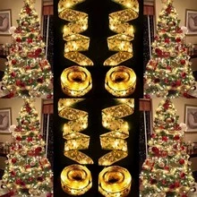 1 pieza Luces de cinta navideña, decoración de copos de nieve y corona - Alimentadas por batería (sin enchufe), luces LED blancas cálidas y azul frío, luces de cinta de plástico, adecuadas para árbol interior, escaleras, decoración de fiestas - Instalación fácil, baterías no incluidas, iluminación navideña, diseño ligero, excelente para compradores navideños y decoración del hogar, decoración navideña, decoración XMAS, decoración del árbol de Navidad, regalo, decoración de Acción de Gracias, boda, decoración del hogar, decoración de otoño, decoración de cumpleaños para regalos, suministros para fiestas, interior, exterior, jardín, decoración de festivales, decoración de Halloween, decoración de pared, adornos de Halloween