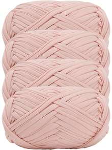 4pcs/400g High Quality Polyester Crochet And Knitting Yarn, 100G/Pc, 30m/Pc Length - Ideal For DIY Projects, T-Shirts, Slippers And Baskets, Fabric Strips Handmade Weaving DIY Bags, Toys, Shoes, Carpets, Organizer Basket Liners - Multicolor - View 17