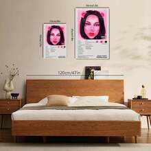 Framed Canvas 2D Flat One Piece, Two-Dimensional Flat Decorative Artwork -- Framed Posters And Prints, Featuring The Urban Latin Music Album Cover: Omar Courtz - Primera Musa, Ideal For Home Decor, Birthday Presents, Father'S Day, Mother'S Day, Perfect For Bedrooms And Living Rooms. - Framed(Framed(框架)) - 查看 3
