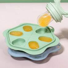 KUNT 硅胶动物水果喂食器，婴儿辅食补充玩具，蜜蜂、蝴蝶、鸡蛋卡通造型，磨牙棒，水果蔬菜咀嚼玩具+冰格 - 彩色 - 查看 7