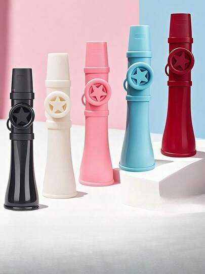 Various Colorful Kazoo Instruments, Available In Black, Beige, Pink, Blue, Red, Etc. The Kazoo Has A Simple And Smooth Design With A Circular Ring Decorated With A Pentagram, Combining Aesthetics And Practicality. It Requires No Complex Techniques, And Can Produce A Unique Sound Just By Humming, Suitable For Creating A Relaxed Musical Atmosphere