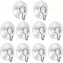 5/10/20pcs Suction Cup Hooks, Reusable Clear PVC Suction Cups With Metal Hooks, Suitable For Bathroom Walls, Window, Glass Door, Christmas, Halloween And Thanksgiving Decoration Hooks Christmas Decorations - Multicolor - View 2