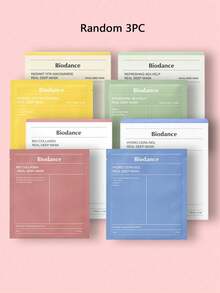 胶原蛋白面膜 3 片装 生物胶原蛋白深层夜间面膜 女士护肤深层补水收缩毛孔面膜