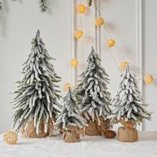 Mini Artificial Christmas Tree Small Tabletop Christmas Tree Decor 7.8 X 5.9 Inches Miniature Christmas Table Decorations White Small Xmas Trees For Home Kitchen Table Decor - Multicolor - View 3