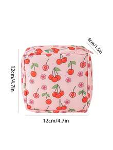 Geantă de depozitare pentru șervețele igienice, geantă cosmetică mini, geantă de machiaj, geantă cosmetică de călătorie, geantă de toaletă portabilă de călătorie, geantă cosmetică mică, geantă de depozitare pentru articole de toaletă pentru femei/fete, geantă drăguță cu fermoar, portofel pentru monede, potrivită pentru serviciu, călătorie, geantă cosmetică, geantă pentru îngrijirea pielii, geantă de toaletă, cutie de ambalare, articole de călătorie, articole esențiale de călătorie pentru vacanță, plajă