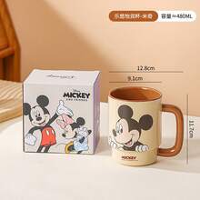 Disney 1 件陶瓷马克杯收藏套装 - 米奇米妮唐老鸭黛西经典人物耐热饮具，可重复使用的瓷咖啡杯，适用于办公室家庭酒吧装饰，动漫收藏品圣诞节生日情人节礼物 - 彩色 - 查看 6
