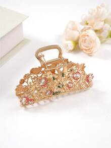 1pc Fashionable & Elegant Egyptian Cat & Flower Hair Claw Clip, Suitable For Daily Wear, Great Gift Winter Hair Accessories Elegant Hair Clutch