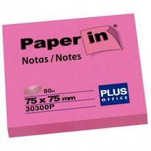 75 mm x 75 mm rose fluo, 80 feuilles