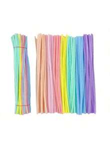 330 Stück/110 Stück bunte verdrehbare Pfeifenreiniger Stäbe, festliche glänzende Metalldraht für Weihnachten, DIY Bastelmaterialien für Zuhause, Küche und Partydekorationen - Verschiedenfarbig - Übersicht 12