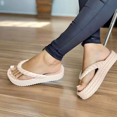 Chinelo Feminino Nuvem Trançado Leva Macio e Confortável